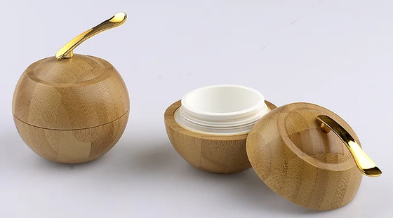 Leere Kosmetikflaschen Flaschen mit Creme Flaschen mit Silberne Spatula 50g Kapazität in Apfelform