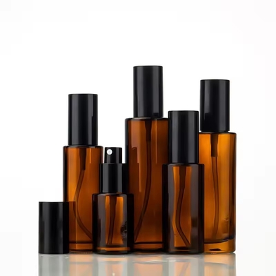 30 ml 50 ml 80 ml 100 ml Bernsteinfarbene Kosmetikglaspumpen Flaschen Wiederauffüllbare Sprühflasche
