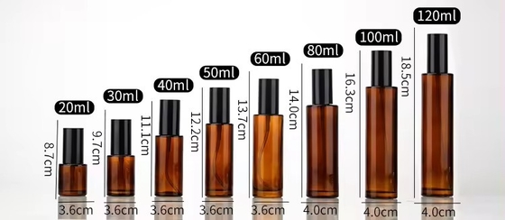 30 ml 50 ml 80 ml 100 ml Bernsteinfarbene Kosmetikglaspumpen Flaschen Wiederauffüllbare Sprühflasche