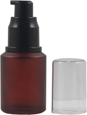 Rose Red Leere Frostglaspumpenflasche mit transparenter Kappe Emulsionslotion