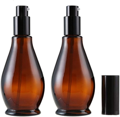 100 ml Bernsteinglas Reisebflaschen Kosmetikcreme Pumpe Flasche Spenderbehälter