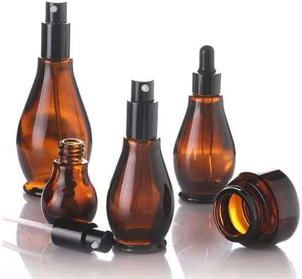 100 ml Bernsteinglas Reisebflaschen Kosmetikcreme Pumpe Flasche Spenderbehälter