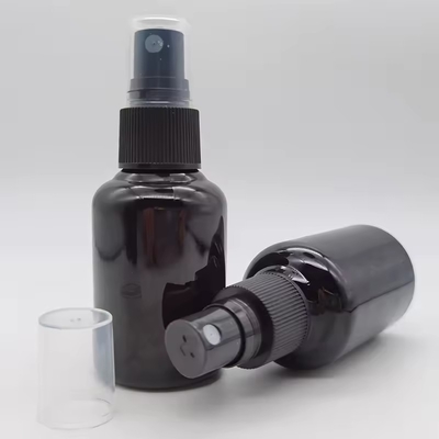 50ml PET-Glanzschwarze Kunststoff-Kosmetik-Sprayflasche mit schwarzem feinem Sprühkopf