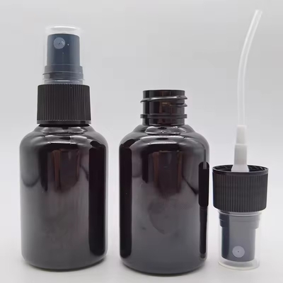 50ml PET-Glanzschwarze Kunststoff-Kosmetik-Sprayflasche mit schwarzem feinem Sprühkopf