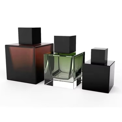 Hochwertiges Luxusquadrat 30ml 50ml Glas leeres, maßgeschneidertes Parfüm Flasche