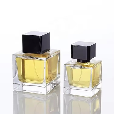 Hochwertiges Luxusquadrat 30ml 50ml Glas leeres, maßgeschneidertes Parfüm Flasche