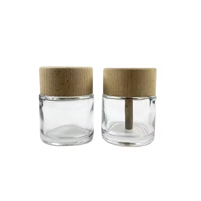 50 ml klare Glasdiffuserflaschen mit Holzkappe Parfüm Luxury Glasflaschen