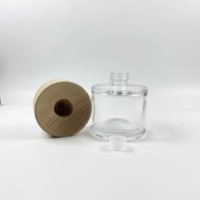 50 ml klare Glasdiffuserflaschen mit Holzkappe Parfüm Luxury Glasflaschen