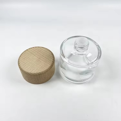50 ml klare Glasdiffuserflaschen mit Holzkappe Parfüm Luxury Glasflaschen
