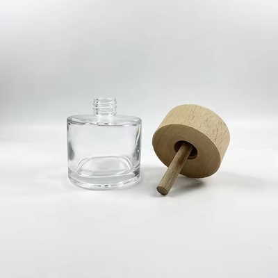 50 ml klare Glasdiffuserflaschen mit Holzkappe Parfüm Luxury Glasflaschen