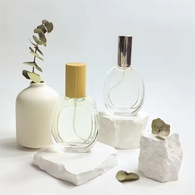 Glasparfüm Flaschenflasche Oblate Rundflasche Transparente Flasche Portable Sprayflasche