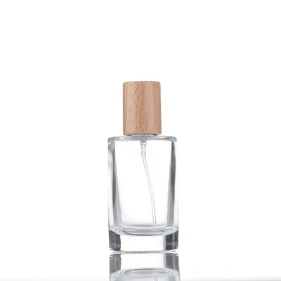 30 ml Glas-Flasche mit Parfümspray Flüssigkeitssprühgerät Reisefachflasche Holzdeckel
