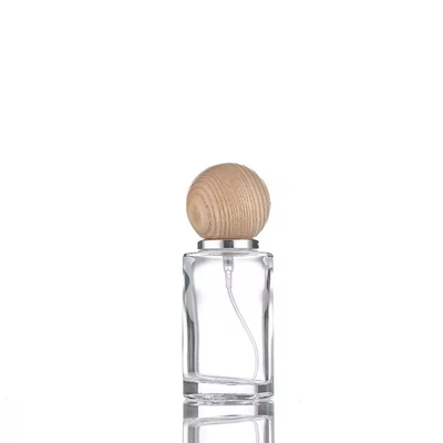 30 ml Glas-Flasche mit Parfümspray Flüssigkeitssprühgerät Reisefachflasche Holzdeckel