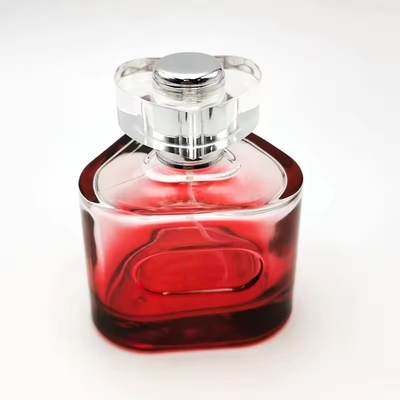 50 ml 100 ml leere Parfümflasche Rot Luxus Dreiecke Parfümsprayflasche