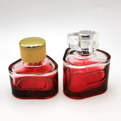 50 ml 100 ml leere Parfümflasche Rot Luxus Dreiecke Parfümsprayflasche