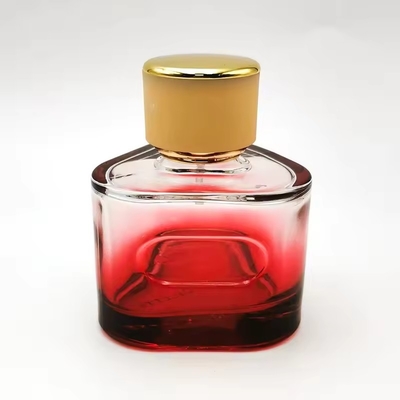 50 ml 100 ml leere Parfümflasche Rot Luxus Dreiecke Parfümsprayflasche