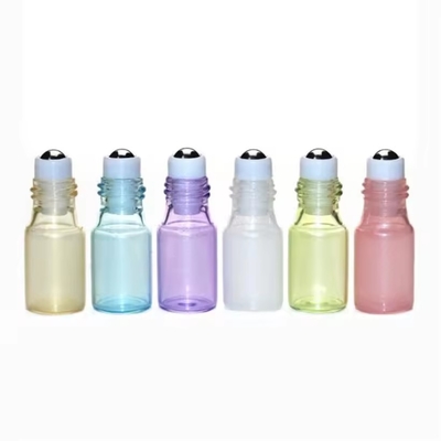 3 ml leere Glasflasche für ätherisches Öl mit Stahlkugeln und Golddeckel