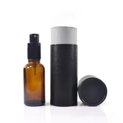 Leere Glasflasche für ätherisches Öl mit Tropfkappe, recycelte Kraftverpackung