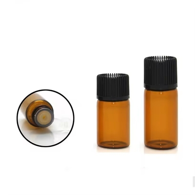 1 ml 2 ml 3 ml 4 ml 5 ml ätherisches Öl Mini-Amber-Flaschen aus Glas mit Schraubverschluss