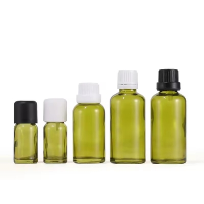 10 ml 15 ml 30 ml Olivengrüner Öffnungsreduktor ätherisches Öl Glasflasche mit Deckel