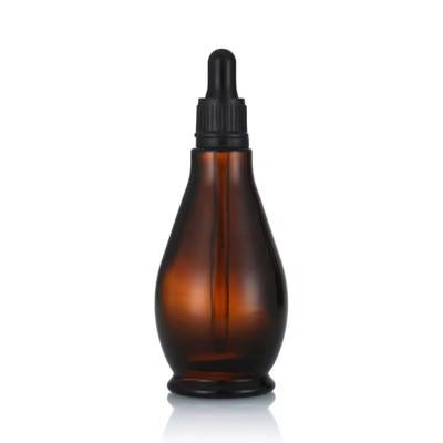 Leere Mattebraune wieder auffüllbare ätherische Ölflaschen mit Tropfkappe 30 ml 50 ml