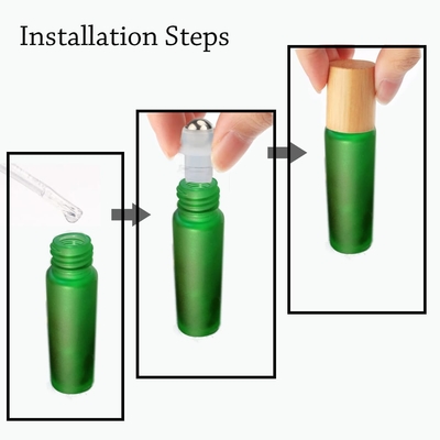 Leere Rollflaschen mit Edelstahlkugeln