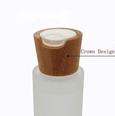 20/410 20mm kosmetischer Bambusglasdeckel-kosmetisches Glas der Flaschen-100ml