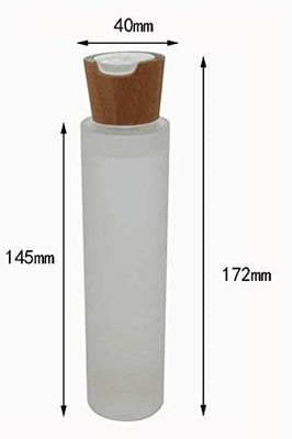 20/410 20mm kosmetischer Bambusglasdeckel-kosmetisches Glas der Flaschen-100ml