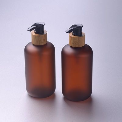 8oz bereifte bernsteinfarbige kosmetische HAUSTIER 250ml Flaschen-UVschutz-luftlose Gläser kosmetisches Verpackenodm