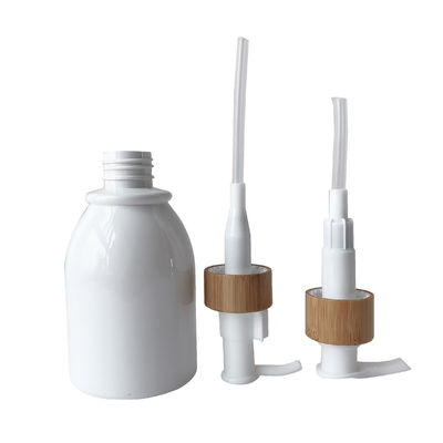 Plastikkosmetik 200ml 8oz füllt Glasgefäße 20/410 20mm Bambusschließung ab