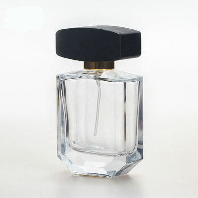 leere Glasparfümflaschen 30ml 28MM 28/400 quadratische hölzerne Kappen