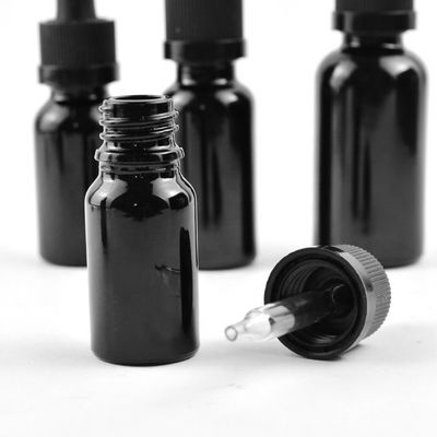 22/400 22mm schwarze Mattglas-Tropfflasche für ätherische Öle 100cc