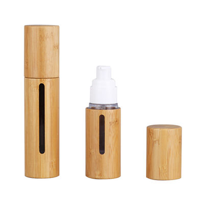50ml sahnen 28/400mm luftlosen kosmetischen Lotions-Bambus Flaschen-30ml 15ml 28/410mm