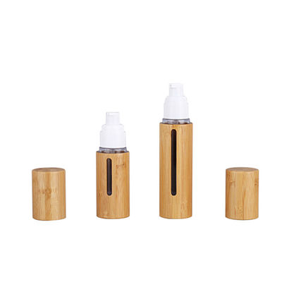50ml sahnen 28/400mm luftlosen kosmetischen Lotions-Bambus Flaschen-30ml 15ml 28/410mm