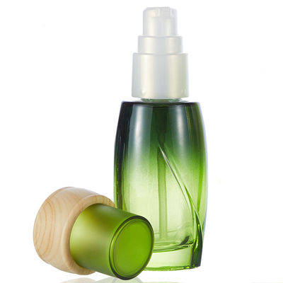 Grün-ätherisches Öl 120ml 50g füllt Lotions-Glas-Behälter für Kosmetik 24/400 ab