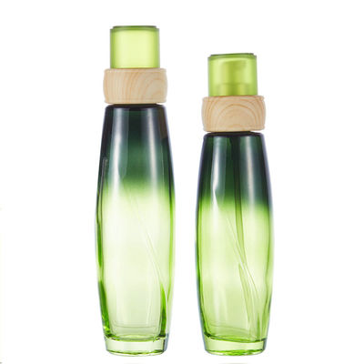 Grün-ätherisches Öl 120ml 50g füllt Lotions-Glas-Behälter für Kosmetik 24/400 ab