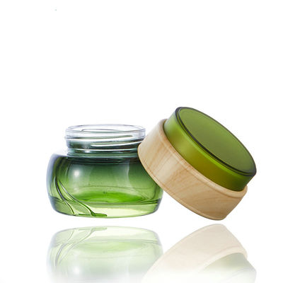Grün-ätherisches Öl 120ml 50g füllt Lotions-Glas-Behälter für Kosmetik 24/400 ab