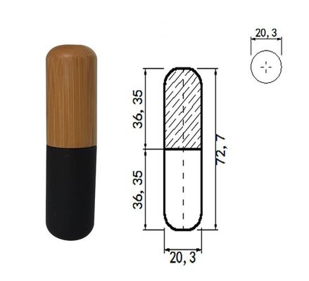 Bambuskappe 21mm nachfüllbares leeres Behälter-Rohr Diy des Lippenstift-4ml Soem