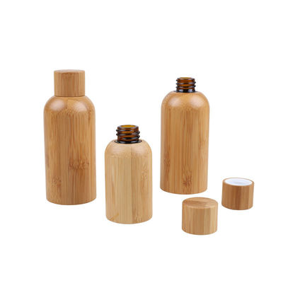 47mm nachfüllbare kosmetische Verpackengläser 35ml mit Bambusdeckeln 28/400