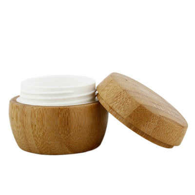 2 Unze 2,95 luftloser Pumpen-Cremetiegel des Zoll-Bambusdeckel-kosmetischer Glas-30ML