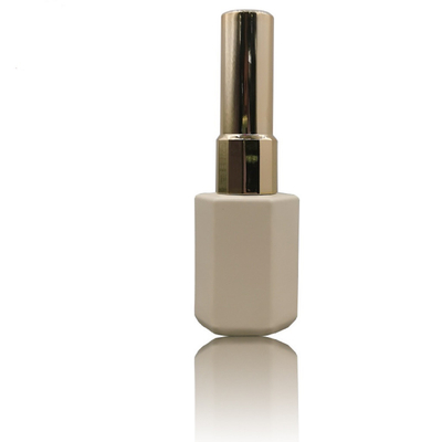 Nagellack-Flasche Matte Ivory Clear Empty des Quadrat-12ml