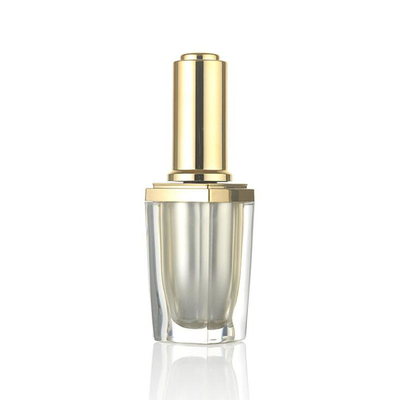 Acryl-leere 10ml Nagellack-Flaschen mit Bürsten-Goldquadrat