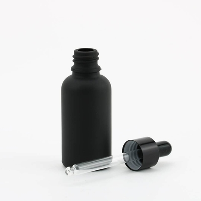 Flaschen ätherischen Öls 5ml 10ml 15ml Matte Black With Dropper Frosted