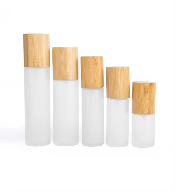 30 ml 50 ml 60 ml gefrorene Glasnebel Sprühflasche mit Bambuskappe 30 ml-D37*H103