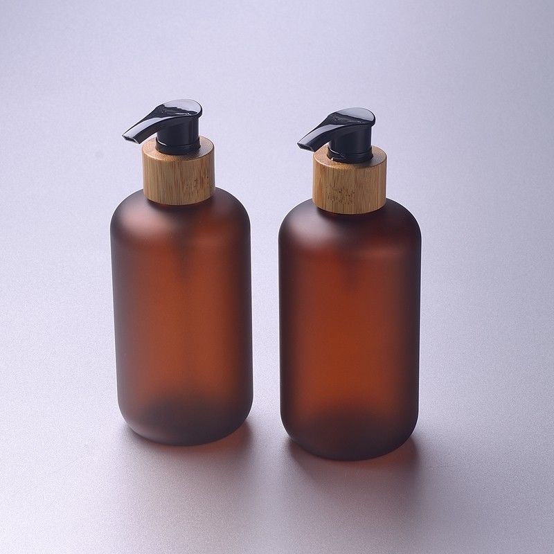 8oz bereifte bernsteinfarbige kosmetische HAUSTIER 250ml Flaschen-UVschutz-luftlose Gläser kosmetisches Verpackenodm