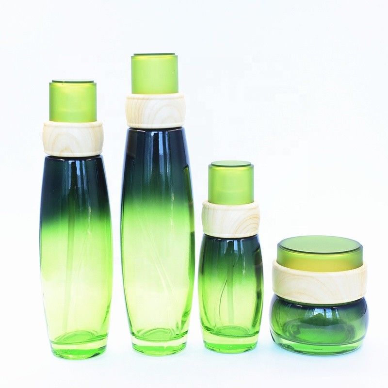 Grün-ätherisches Öl 120ml 50g füllt Lotions-Glas-Behälter für Kosmetik 24/400 ab